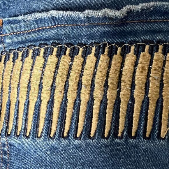 Jeans Wear Men’s Vintage Embroidered Grunge Distressed Stretch Jeans Size 40 - Picture 11 of 12